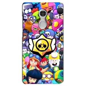 Чехол для Xiaomi Redmi 5 Бравл Старс (VPrint) (Лого Brawl Stars)