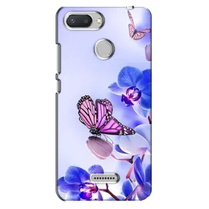 Чохли з квітами для Xiaomi Redmi 6 (VPrint) (Метелик на квітах)
