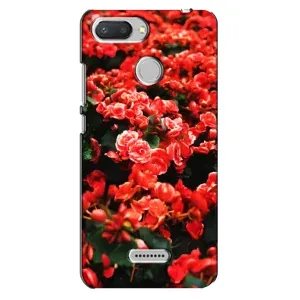Чохли з квітами для Xiaomi Redmi 6 (VPrint) (Квіти червоні)