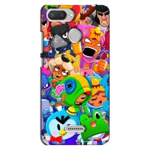 Чехол с принтом «герои Бравл Старс» для Xiaomi Redmi 6