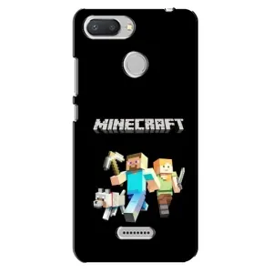 Чехол Майнкрафт на Xiaomi Redmi 6 (AlphaPrint) Minecraft (герои Minecraft)