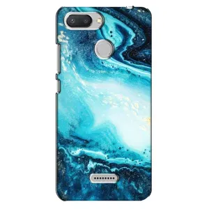 Мраморный чехол на Xiaomi Redmi 6 (VPrint) (Голубой мрамор)