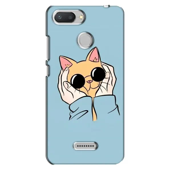 Чехол с принтом «Котик в очках» для Xiaomi Redmi 6