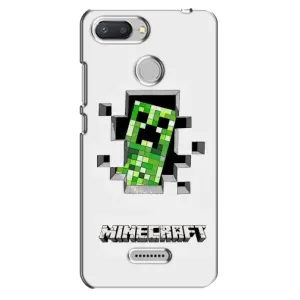 Чехол Майнкрафт на Xiaomi Redmi 6 (AlphaPrint) Minecraft (крипер Майнкрафт)