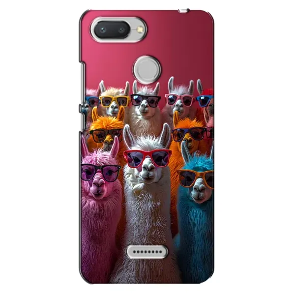 Чехол с принтом «Ламы в очках» для Xiaomi Redmi 6 Чехол с принтом «Ламы в очках» для Xiaomi Redmi 6