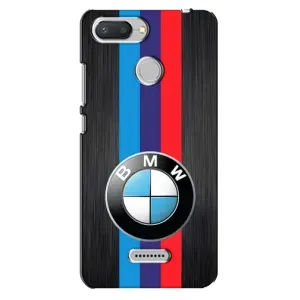 Чехол для Редми 6 - с принтом БМВ (AlphaPrint) (Лого BMW)