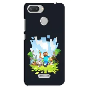 Чехол Майнкрафт на Xiaomi Redmi 6 (AlphaPrint) Minecraft (персонажи Minecraft)