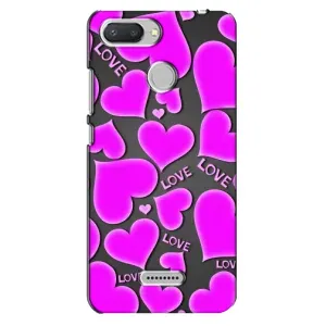 Чехлы для любимой на Сяомі Редмі 6 (VPrint) (Pink hearts)