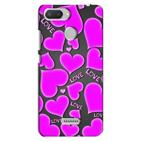 Чехол с принтом «Pink hearts» для Xiaomi Redmi 6