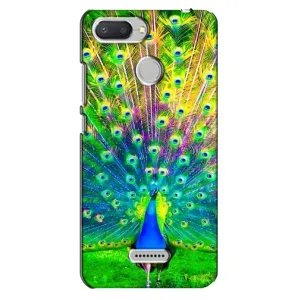 Чохол з пташками на Xiaomi Redmi 6 (VPrint) (Яскравий Павлин)
