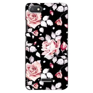 Чохли з квітами для Xiaomi Redmi 6A (VPrint) (Квіти на чорному)