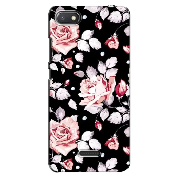 Чохол з принтом «Квіти на чорному» для Xiaomi Redmi 6A