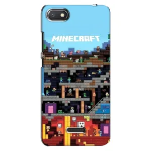 Чехол Майнкрафт на Xiaomi Redmi 6A (AlphaPrint) Minecraft (фон Minecraft)