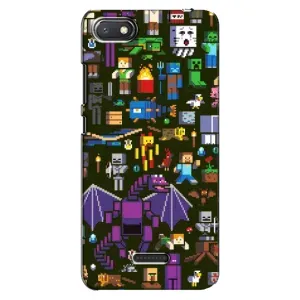 Чехол Майнкрафт на Xiaomi Redmi 6A (AlphaPrint) Minecraft (Коллаж Майнкрафт)