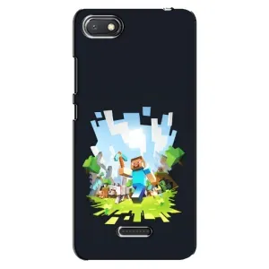 Чехол Майнкрафт на Xiaomi Redmi 6A (AlphaPrint) Minecraft (персонажи Minecraft)