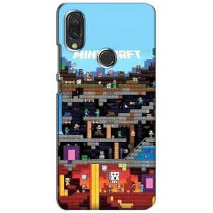 Чехол Майнкрафт на Xiaomi Redmi 7 (AlphaPrint) Minecraft (фон Minecraft)