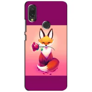 Чехлы с картинкой Лисички для Xiaomi Redmi 7 (VPrint) (Лисичка с розочкой)
