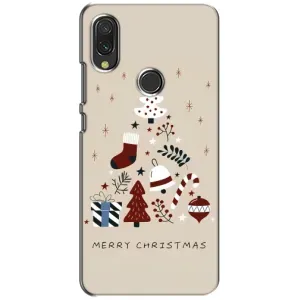 Рождественские, Праздничные Чехлы для Редми 7 (Merry Christmas)