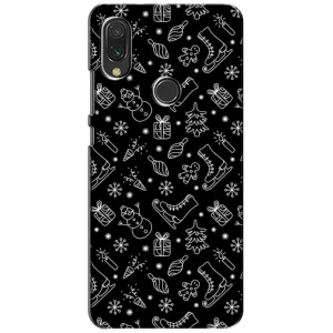 Новогодние, Праздничные Чехлы для Xiaomi Redmi 7 - 2024 год (Новогодний фон)