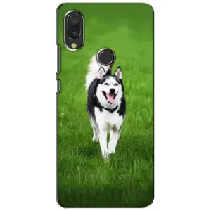 Чехол с Хаски для Xiaomi Redmi 7 - (AlphaPrint) (Радостный Хаски)