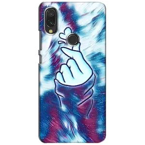 Чехол с принтом для Xiaomi Redmi 7 (AlphaPrint - Знак сердечка) (Радужное сердце)