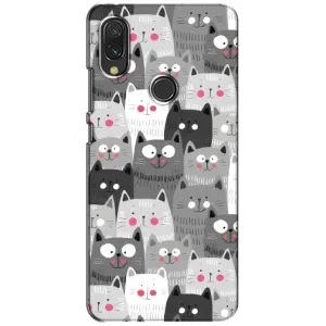 Чехлы с Котиками для Xiaomi Redmi 7 (VPrint) (Рисованные котики)