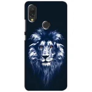 Чехол со Львом для Xiaomi Redmi 7 (VPrint) (Синий Лев)