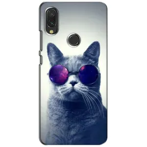 Чехол с принтом для Xiaomi Redmi 7 (AlphaPrint) Модные коты (Стильный кот)