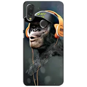 Чехол с Обезьянами Xiaomi Redmi 7 - (AlphaPrint) (В наушниках)