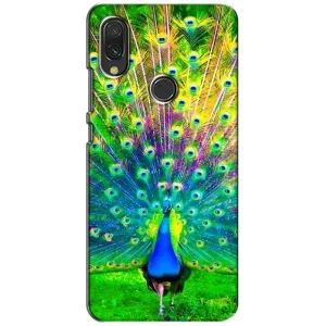 Чехол с птицами на Xiaomi Redmi 7 (VPrint) (Яркий Павлин)