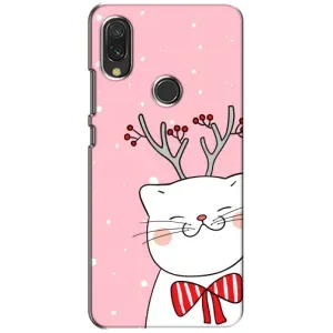 Новогодние Чехлы для Редми 7 (VPrint) (Зимний кот)