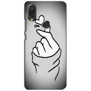 Чехол с принтом для Xiaomi Redmi 7 (AlphaPrint - Знак сердечка) (Значок Love)