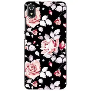 Чохли з квітами для Xiaomi Redmi 7A (VPrint) (Квіти на чорному)