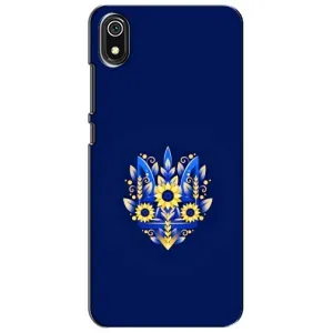Чехлы для Xiaomi Redmi 7A Укр. Символика (AlphaPrint) (Цветочный Герб)