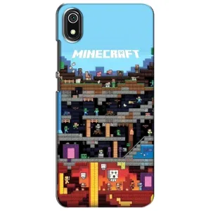 Чехол Майнкрафт на Xiaomi Redmi 7A (AlphaPrint) Minecraft (фон Minecraft)