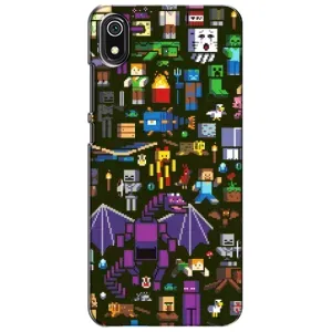 Чехол Майнкрафт на Xiaomi Redmi 7A (AlphaPrint) Minecraft (Коллаж Майнкрафт)