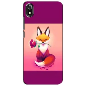 Чехлы с картинкой Лисички для Xiaomi Redmi 7A (VPrint) (Лисичка с розочкой)