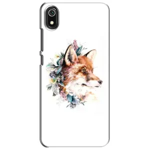 Чехлы с картинкой Лисички для Xiaomi Redmi 7A (VPrint) (Лисичка в цветочках)
