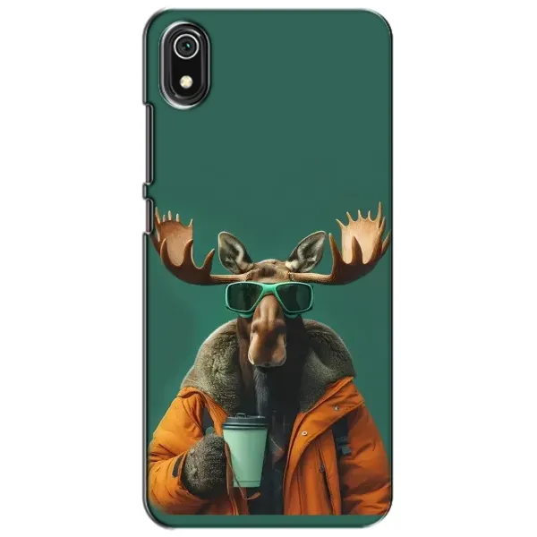 Чохол з принтом «Лось з кавою» для Xiaomi Redmi 7A