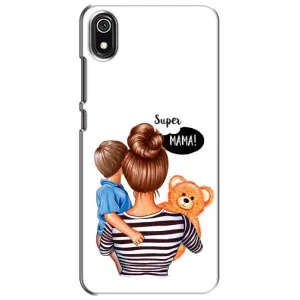 Чехол с печатью для Xiaomi Redmi 7A - (Мама с ребенком) (AlphaPrint) (Мама с сыном)