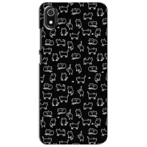 Чехол с принтом для Xiaomi Redmi 7A (AlphaPrint) Модные коты (Меленькие котики)