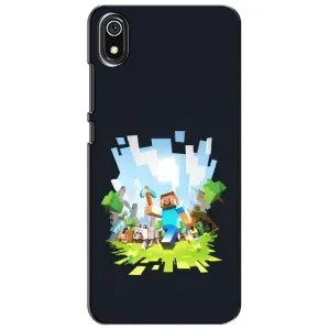 Чехол Майнкрафт на Xiaomi Redmi 7A (AlphaPrint) Minecraft (персонажи Minecraft)