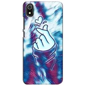 Чехол с принтом для Xiaomi Redmi 7A (AlphaPrint - Знак сердечка) (Радужное сердце)