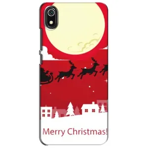 Рождественские Чехлы для Xiaomi Redmi 7A (VPrint) (Санта с оленями)