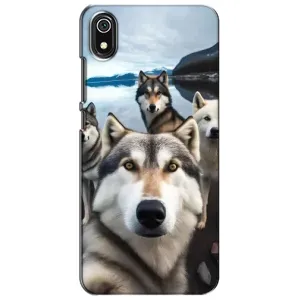 Чехол с Хаски для Xiaomi Redmi 7A - (AlphaPrint) (Селфи ХАски)