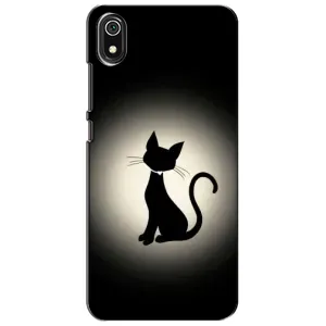 Чехол с принтом для Xiaomi Redmi 7A (AlphaPrint) Модные коты (Силуэт котика)