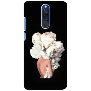 Чехлы (ART) Цветы на Xiaomi Redmi 8 (VPrint) (Білі квіти)