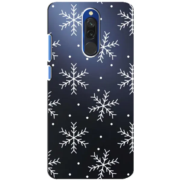 Чохол з принтом «Білі сніжинки» для Xiaomi Redmi 8