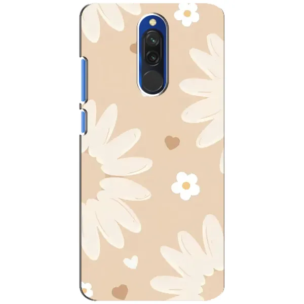 Чохол з принтом «Бежеві квіти» для Xiaomi Redmi 8