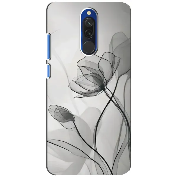 Чохол з принтом «Чорні квіти» для Xiaomi Redmi 8
